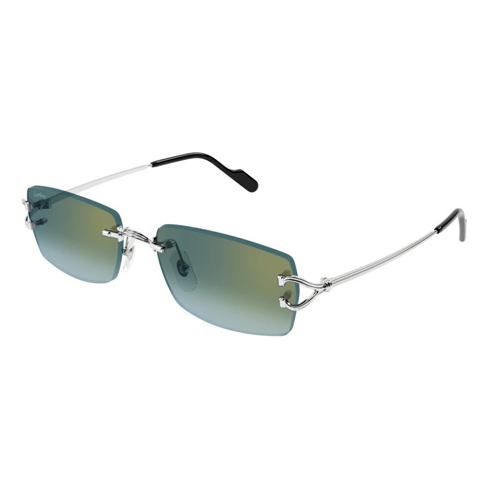 Cartier CT0550S Sunglasses Silver Green Metal